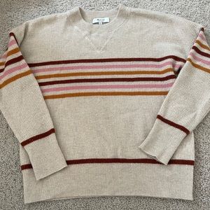 Madewell waffle cashmere sweatshirt XS